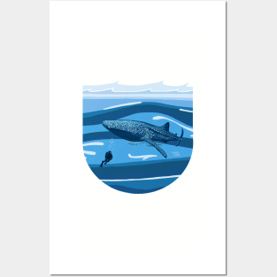 Whale shark - abstract art Posters and Art